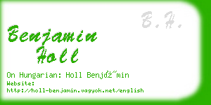 benjamin holl business card